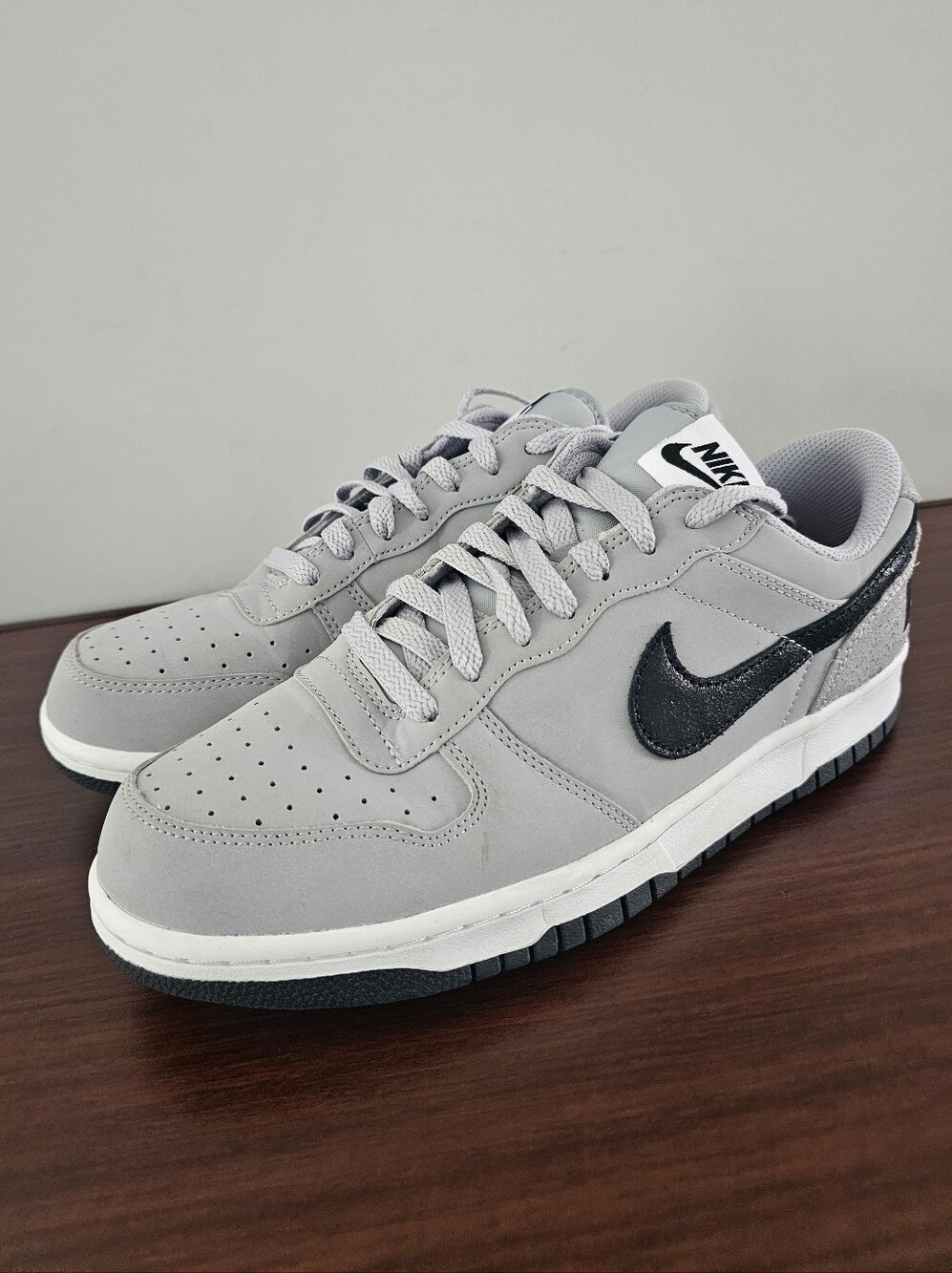 NIKE Big Low Lux Wolf Gray Mens Athletic Sneakers
